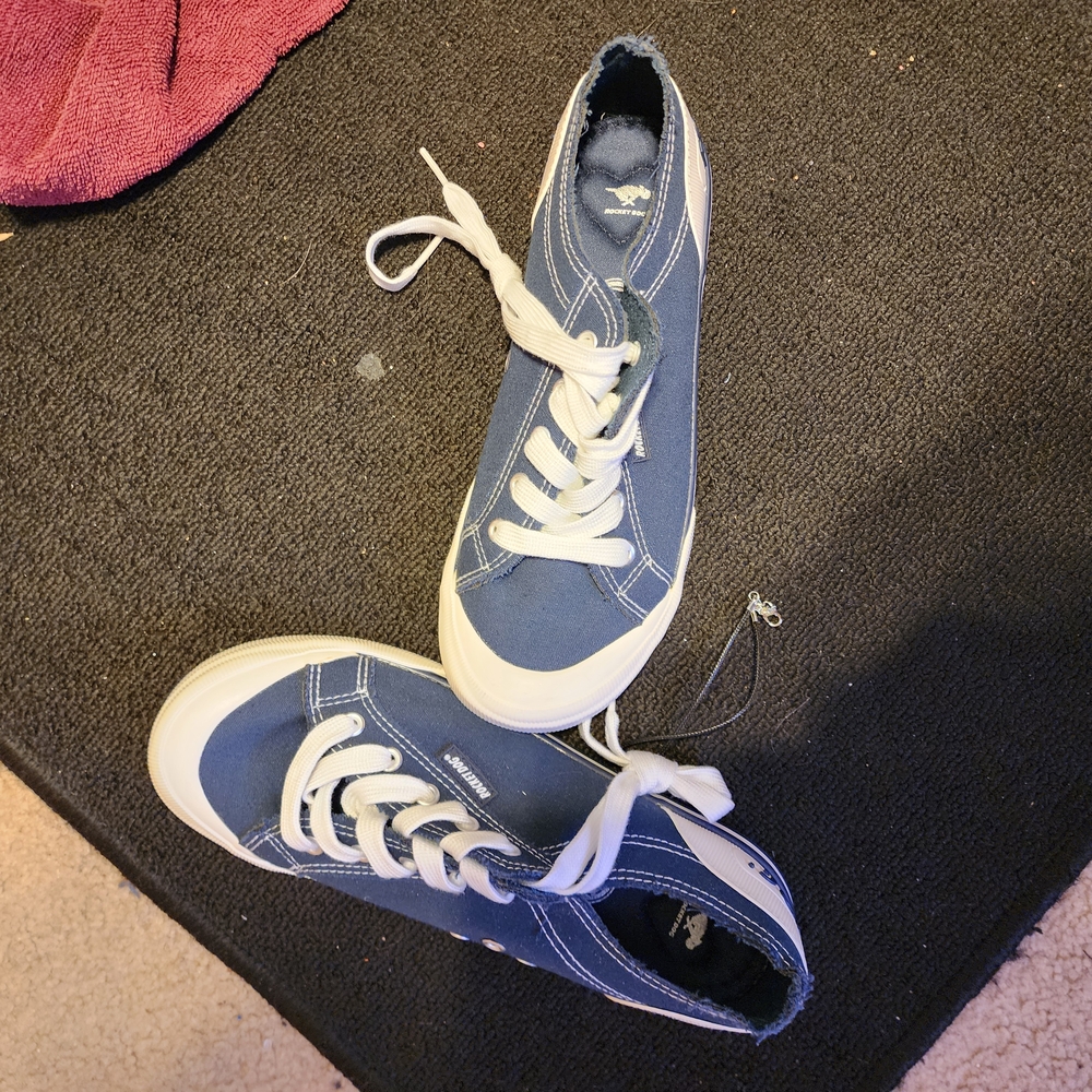 Trendy Blue Sneakers with White Details